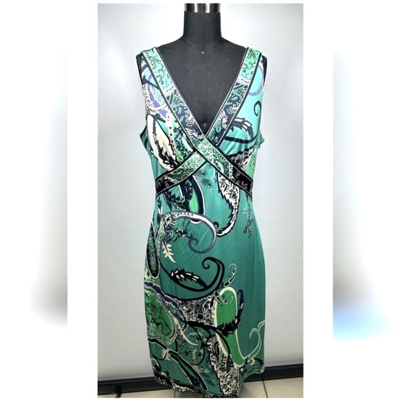 Elie Tahari Dresses & Skirts - ELIE TAHARI SZ 6 PAISLEY SILK V-NECK DRESS
